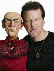 Comedian Jeff Dunham and his ventriloquist dummy Walter