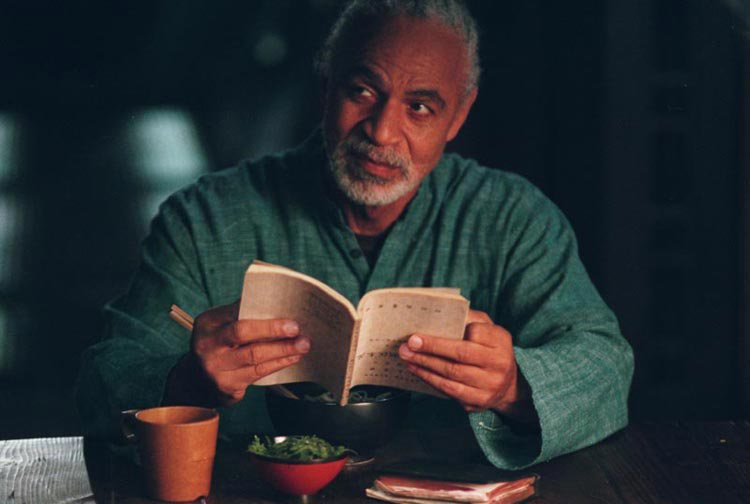 The actor Ron Glass portraying the character Shepherd Book in the TV series Firefly