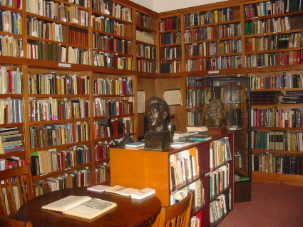 A corner of the stacks of a library