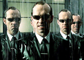 Agent Smith and his clones from The Matrix trilogy
