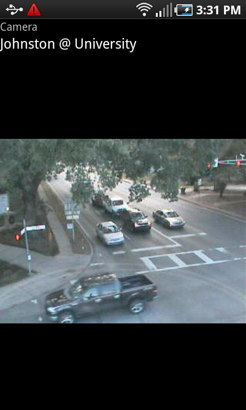 Lafayette Traffic showing a live city traffic camera feed
