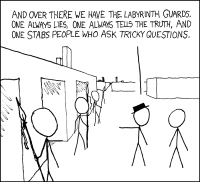 The xkcd strip 'Labyrinth Puzzle'