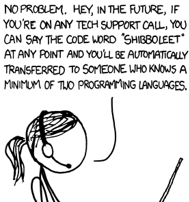 XKCD illustration: 'Tech Support'
